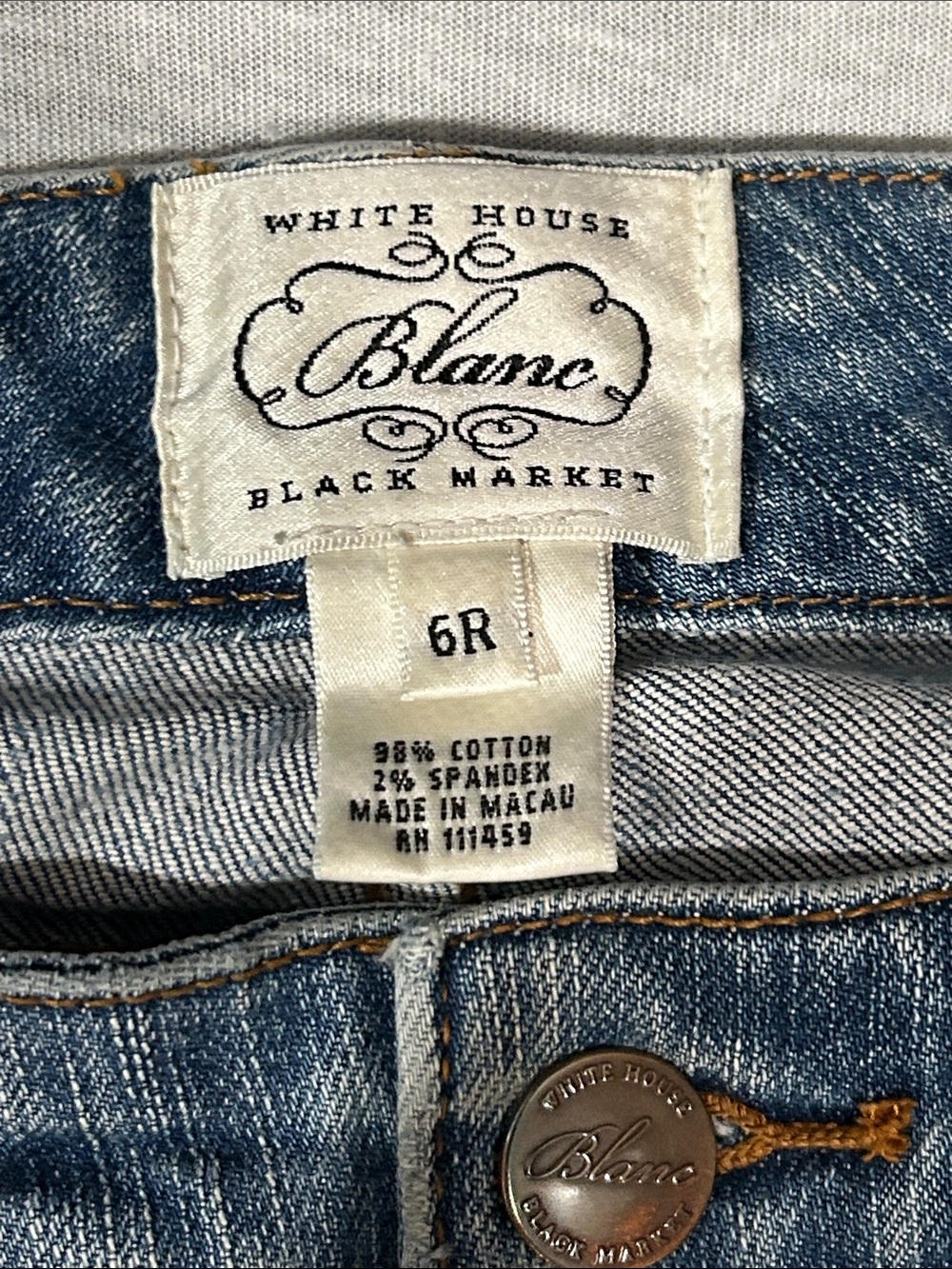 WHBM Classic Women's Blue Bootcut Jeans Sz 6R/30x32 - Picture 2 of 7